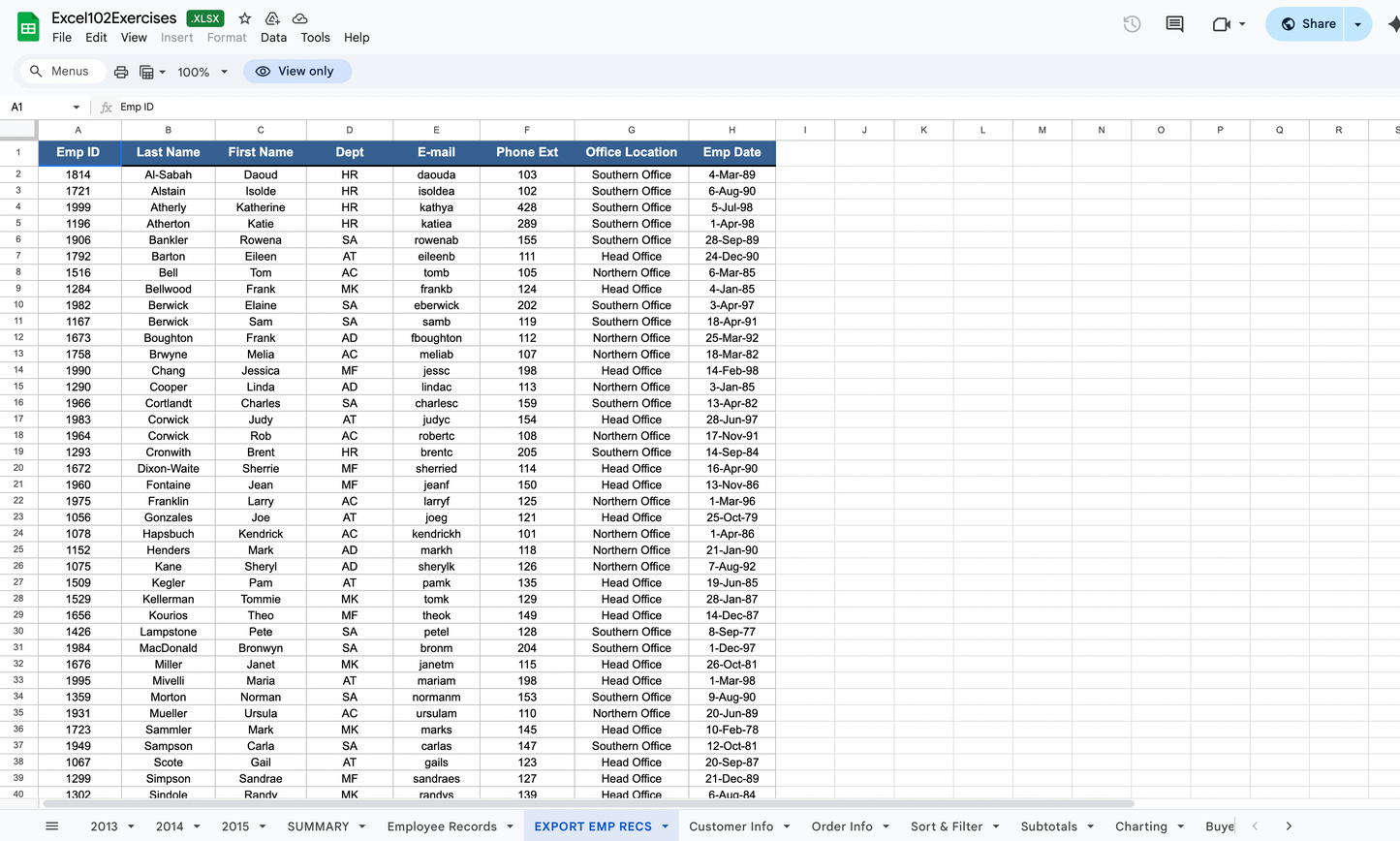 Excel - Intermediate